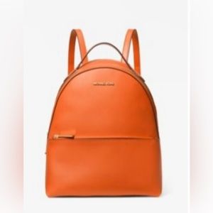 Michael Kors Sheila Medium Faux Saffiano Leather Backpack!
